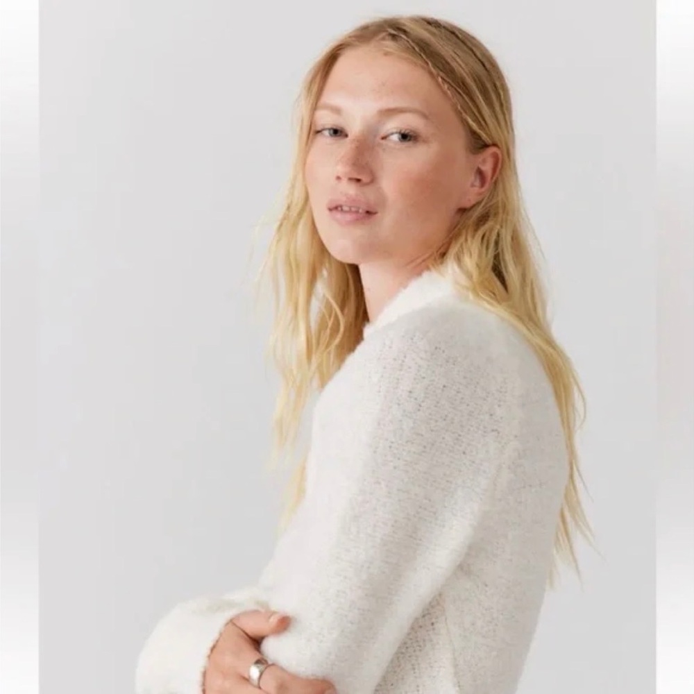 White cropped Urban Outfitters sweater